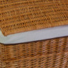 Cestone vimini naturale rettangolare 44x35xH55 cm con fodera