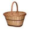 Cesto vimini naturale ovale 41x30xH24 cm pratico e versatile