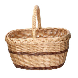 Zoom Cesto vimini naturale ovale cm 40x32h21