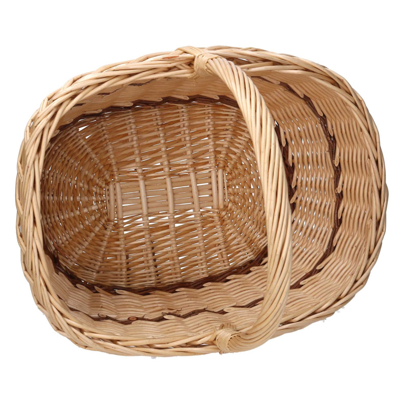 Cesto vimini naturale ovale 40x32xH21 cm pratico e versatile