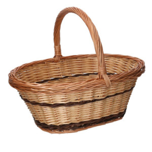 Cesto vimini naturale ovale 42x30xH16 cm pratico e versatile