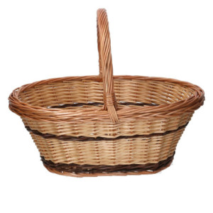 Zoom Cesto vimini naturale ovale cm 42x30h16