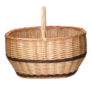 Zoom Cesto vimini naturale ovale cm 45x32h25