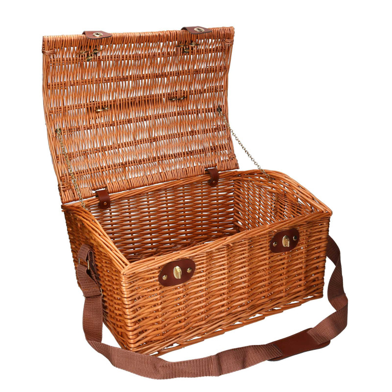 Valigia vimini naturale picnic bombè con tracolla 46×36×h26 cm — levantshop.live