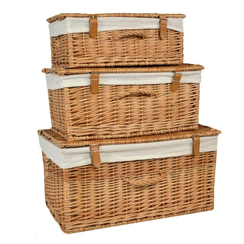 Cesta pic nic vimini 60x40xH30 cm robusta e capiente