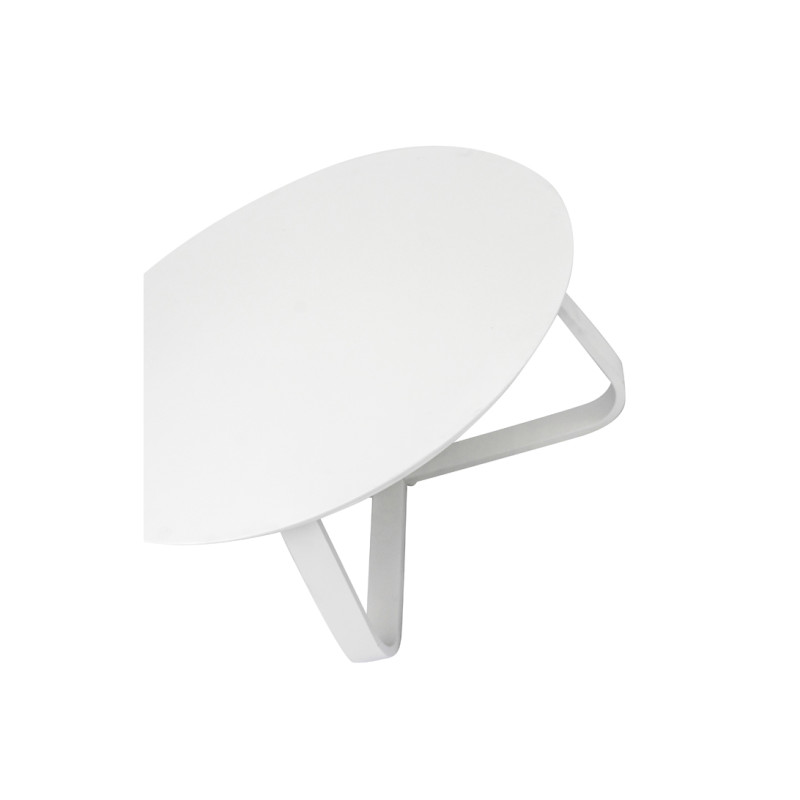 Salotto Monaco Alluminio Bianco Cuscini Alti Beige Moia