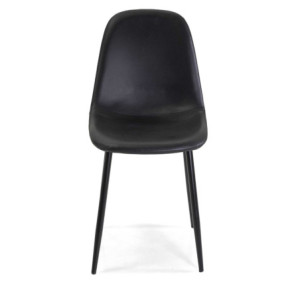 Zoom Sedia ecopelle Jacky nero cm 43x55h48/86