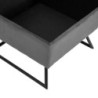 Pouf tessuto con gambe grigio quadro 58x58xH42,5 cm elegante