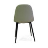 Sedia ecopelle Jacky grigio tortora struttura nera 43x55xH86