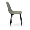 Sedia ecopelle Jacky grigio tortora struttura nera 43x55xH86
