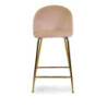 Sgabello velluto Sammi crema struttura oro 44x48x65-91 cm