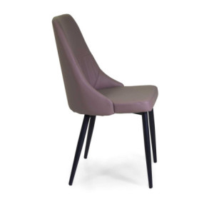 Zoom Sedia ecopelle Oliver tortora cm 48x58h48/90