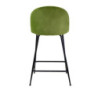 Sgabello Sammi velluto verde struttura nera elegante e moderno