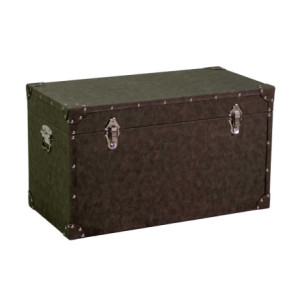 Zoom Baule ecopelle 1-4 verde rettangolare cm 80x40h50