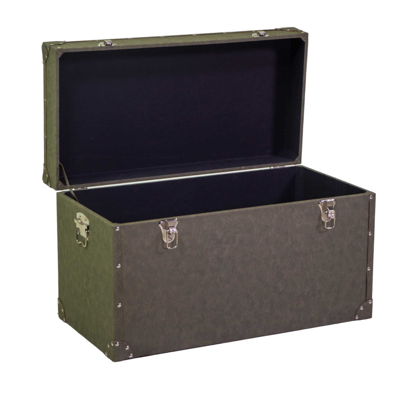 Baule ecopelle verde set 1-4 grande 80×40×h50 cm — levantshop.live