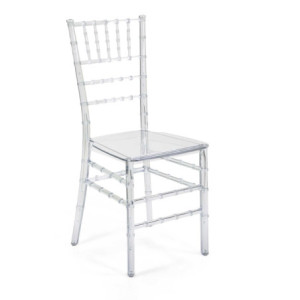 Sedia policarbonato Chiavari trasparente monoblocco cm 46,5x41,5h90,5