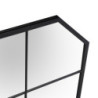 Specchio metallo nero 100x2x70 cm moderno decorativo