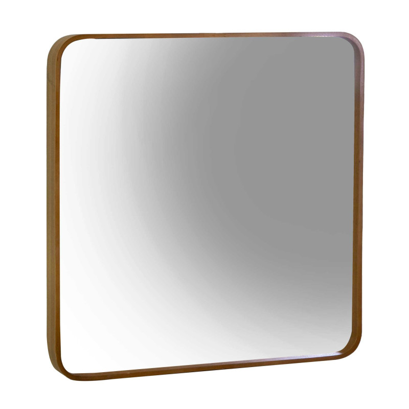 Specchio legno oro quadro 60x60x5 cm decorativo moderno