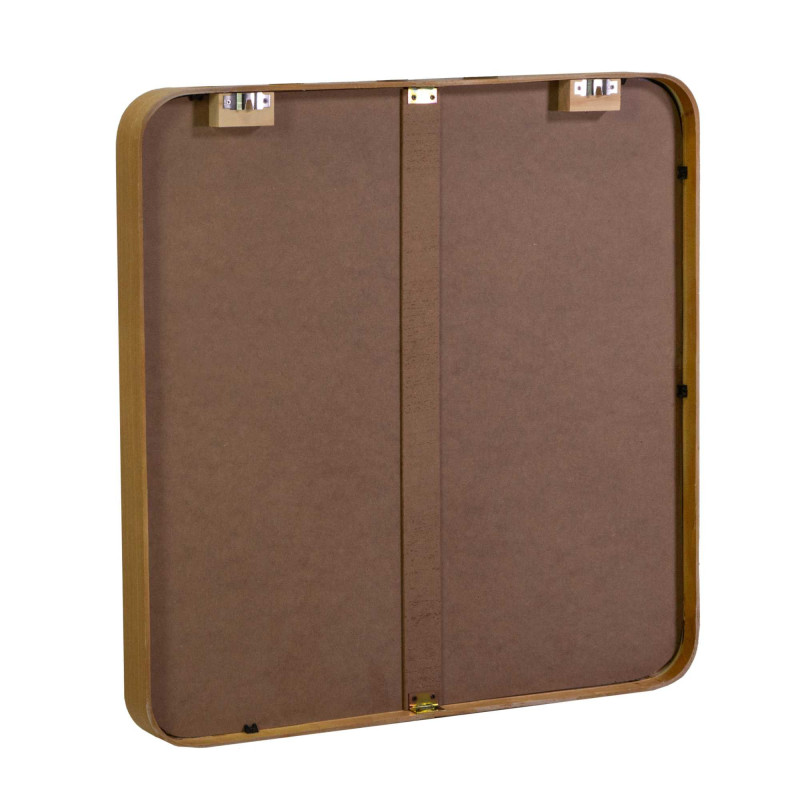 Specchio legno oro quadro 60x60x5 cm decorativo moderno