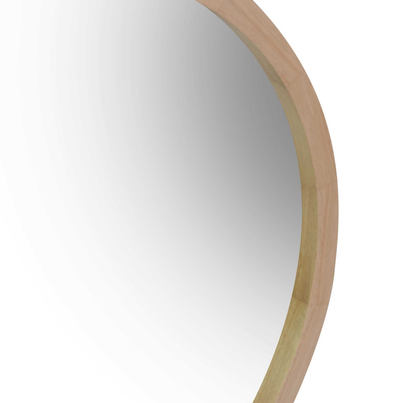 Specchio legno naturale tondo Ø50x3 cm moderno decorativo