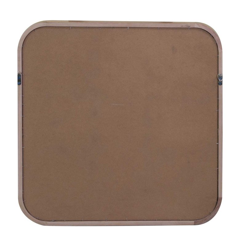 Specchio legno naturale quadro 60x3x60 cm elegante e moderno