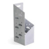 Portaombrelli metallo bianco rettangolare 25x20H60 moderno e capiente