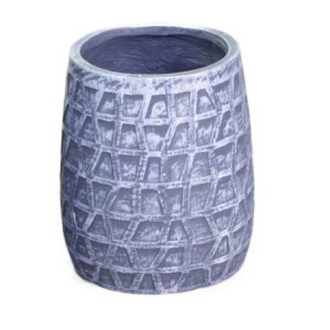 Portavaso resina grigio Ø23xH29 cm moderno resistente