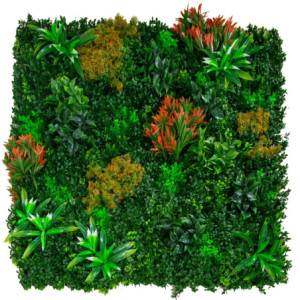 Pannello misto fiori arancione 100x100 cm decorazione vivace