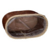 Portavaso polyrattan noce ovale 28x18xH16 cm moderno pratico
