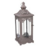 Lanterna metallo tortora 24x24xH67/72 cm elegante e moderna