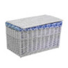Baule vimini bianco felce blu set 1-3 grande 75×47×h48 cm — levantshop.live