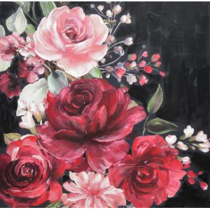 Quadro legno rosso quadro 100x100xH3 cm moderno decorativo
