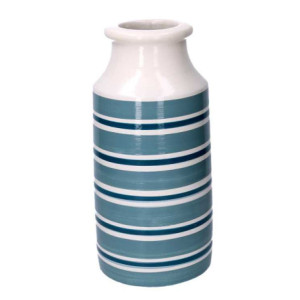 Vaso ceramica bianco azzurro Ø20x40 cm elegante giardino