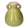 Vaso Ceramica Verde Con Maniglie Cm Ø28/30,5H33 | Fioriere e
