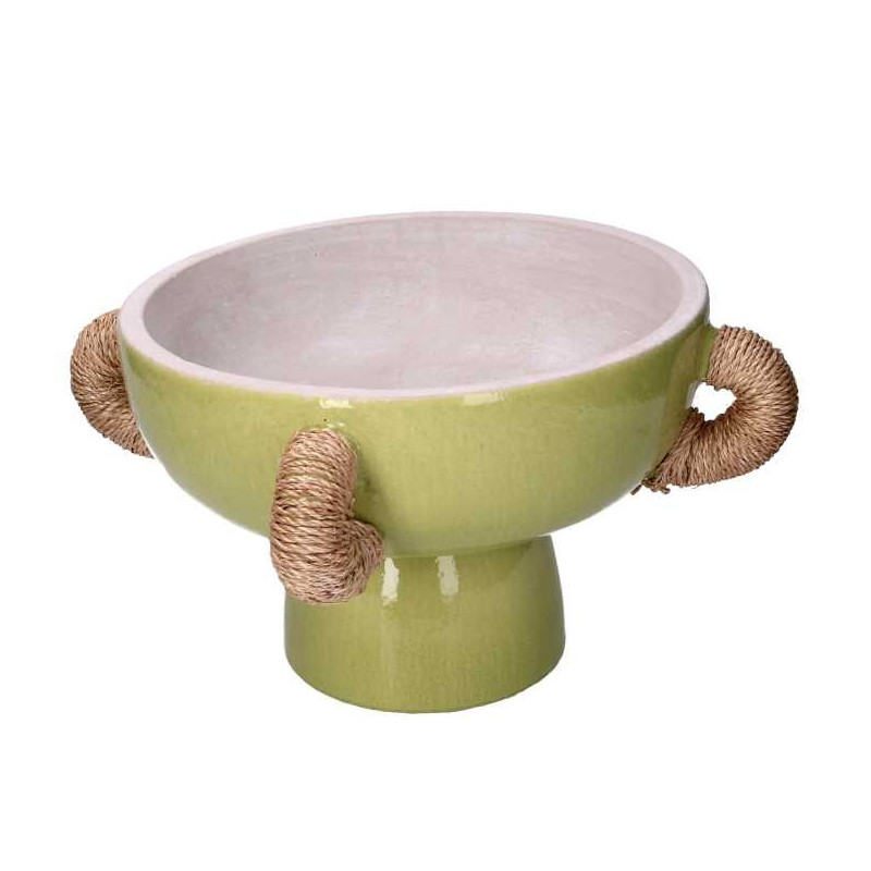 Ceramica Verde Con Maniglie Cm Ø30,5/40H20/23 | Fioriere e V