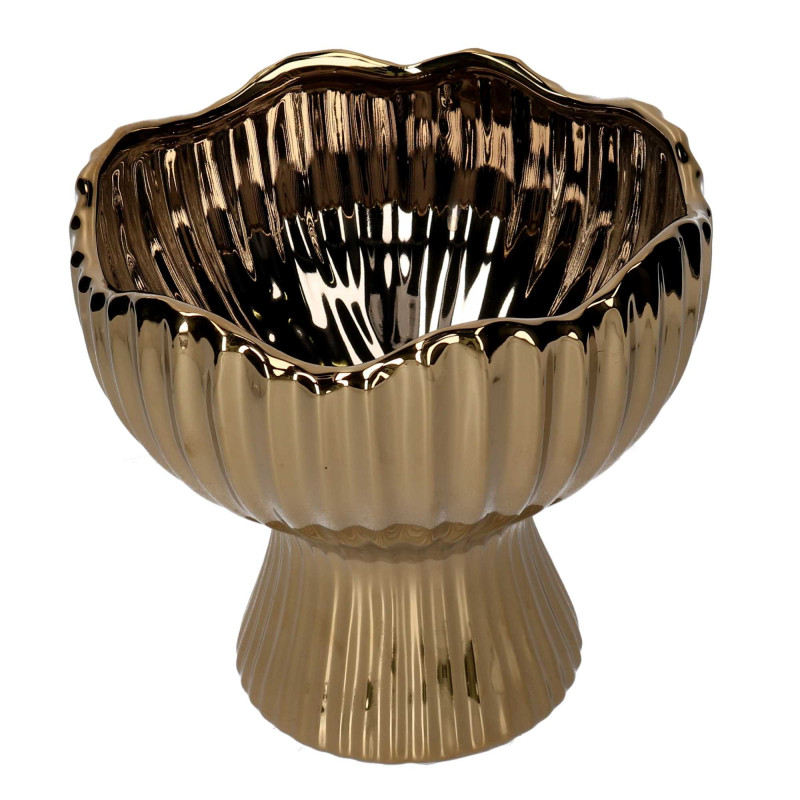 Ceramica Oro Cm Ø22H21 | Fioriere e Vasi | Levante Shop