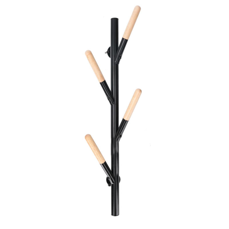 Appendino metallo nero 4 posti 19x18xH63 cm moderno e pratico