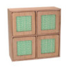 Portatutto legno marrone quadro 20x8x20 cm moderno pratico