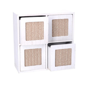 Zoom Portatutto legno bianco quadro cm 20x8x20