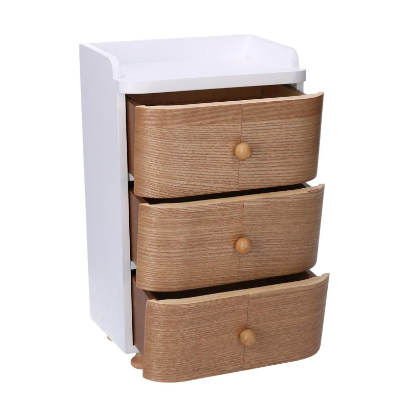 Portagioie legno marrone 14,5x11,5xH29,5 cm elegante pratico
