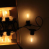 Prolunga catena 5m 10 lampadine vetro luce bianco caldo esterno