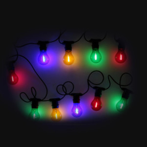 Zoom Prolunga catena 5M 10 lampadine vetro luce multicolor uso esterno