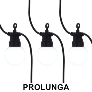 Prolunga catena plastica 5m 10 lampadine bianco freddo LED