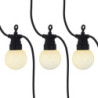 Catena plastica 5m 10 lampadine bianco caldo opaco decorativa