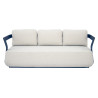 Salotto Monaco Alluminio Blu Cuscini Alti Bianchi Moia