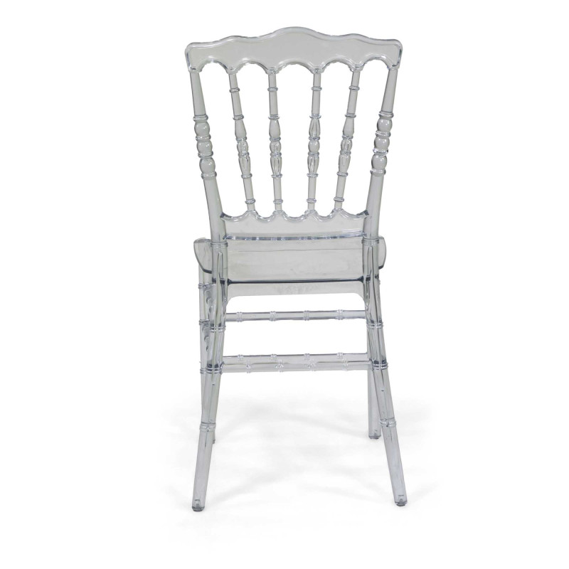 Sedia policarbonato Napoleon trasparente monoblocco elegante