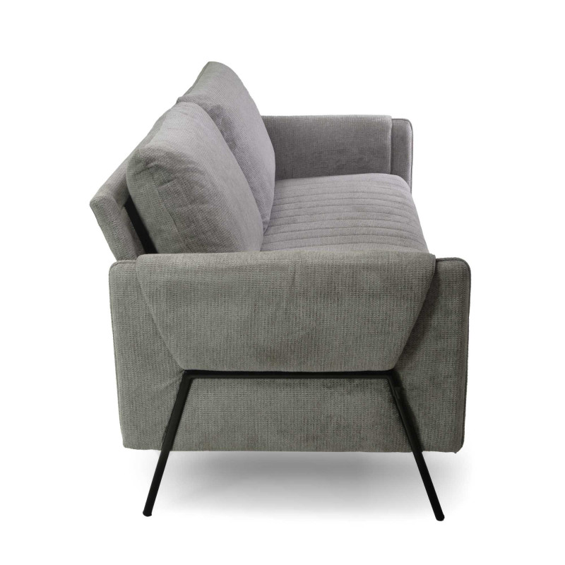 Divano tessuto 2 posti grigio 165x77xH85 cm moderno e comodo