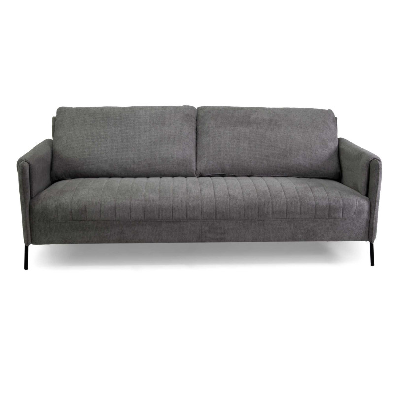 Divano tessuto 3 posti grigio 195x77xH85 cm moderno e comodo