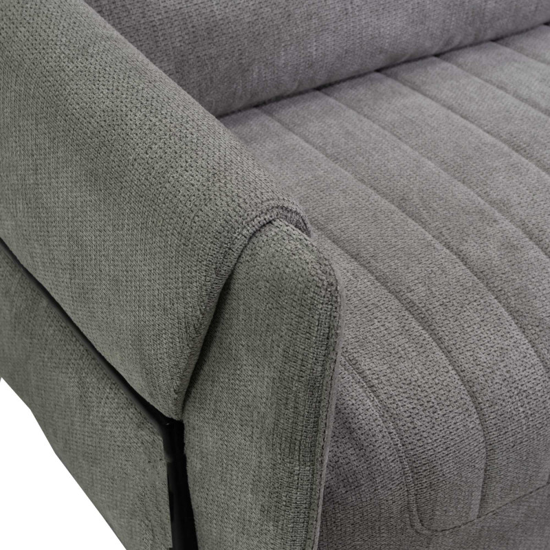 Divano tessuto 3 posti grigio 195x77xH85 cm moderno e comodo