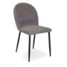 Sedia tessuto grigio struttura nera 44,5x57,5xH82,5 cm moderna